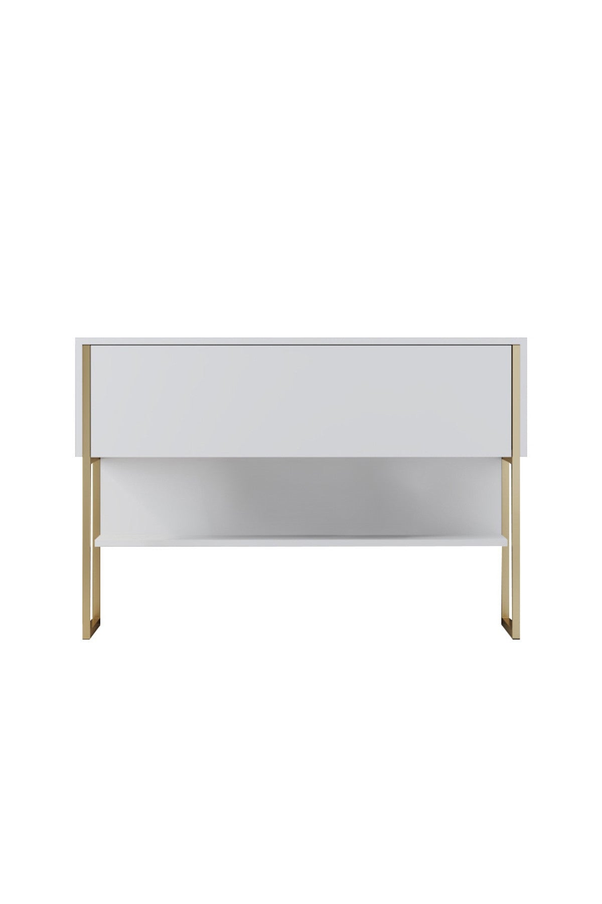 Moderne skænk Hvid Luksus 120x80x30 - Guldramme - Et rum