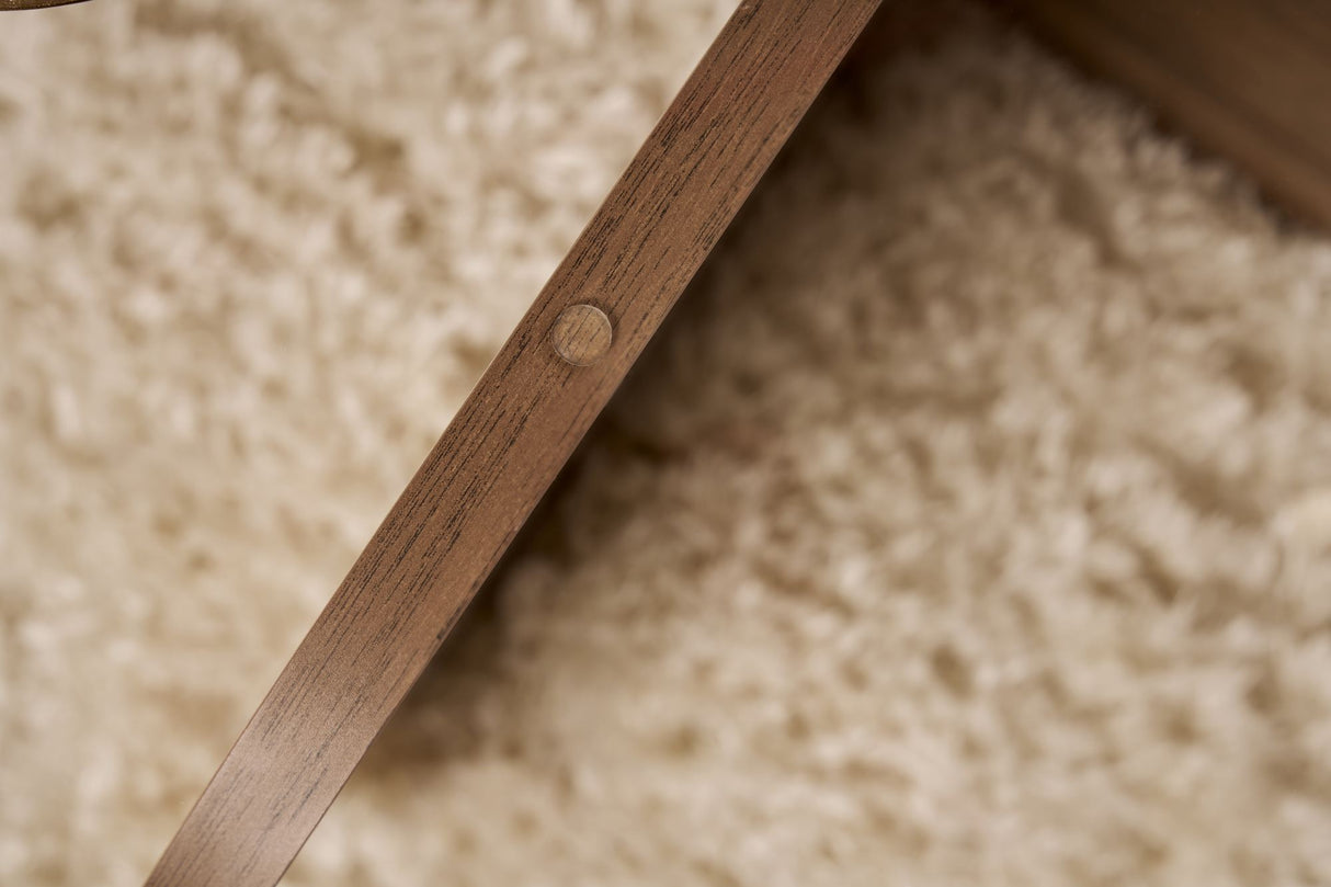 Rund Sofabord Glas Aris - Valnød Melamin Understel