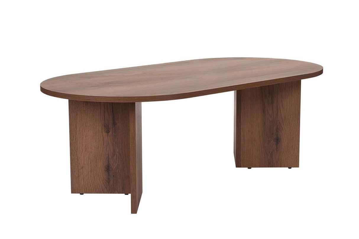Sofabord valnød melamin bueform Koda 119x60 cm