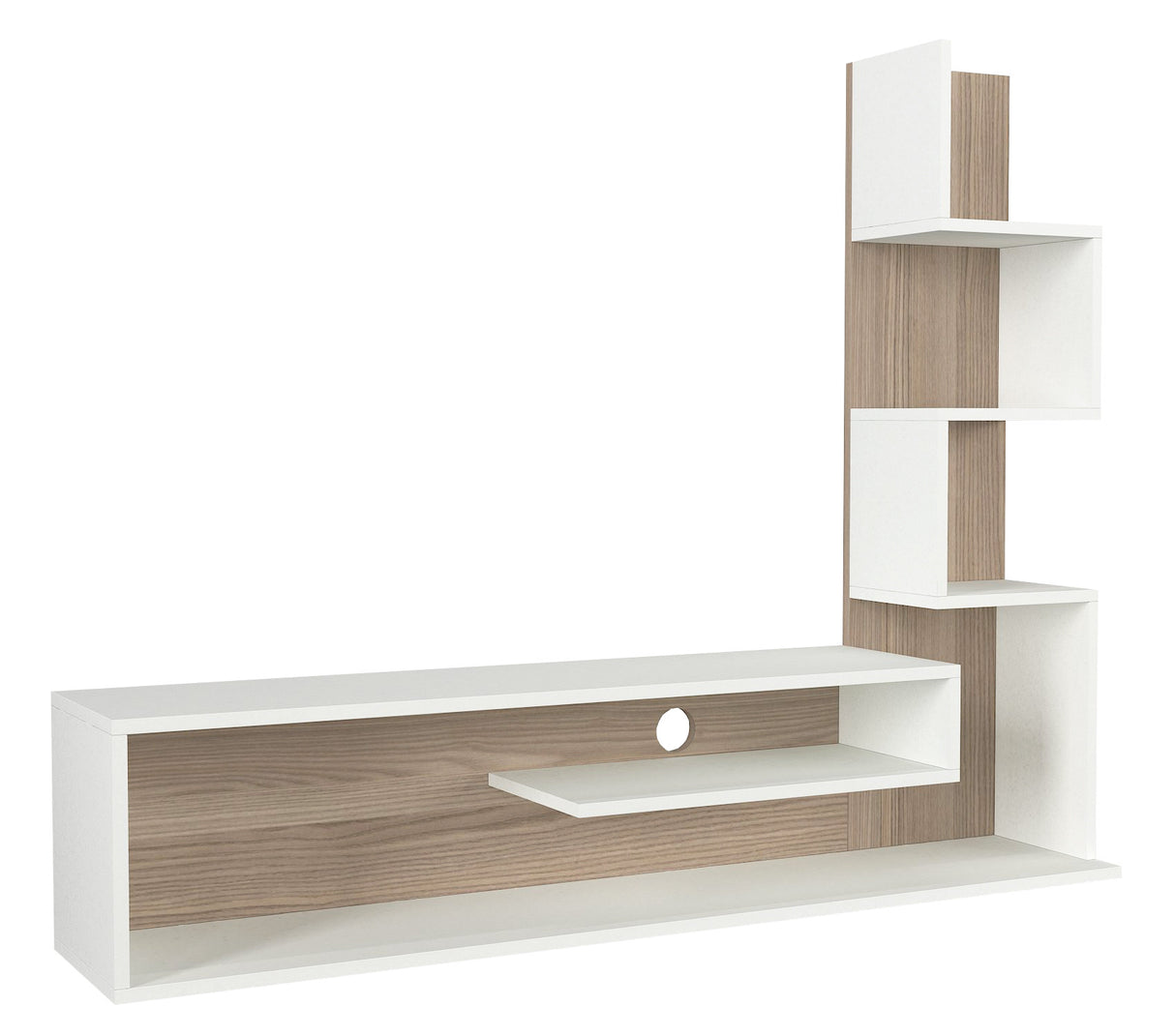 TV Meubels - TV Meubel Set Metehan Wit Cordoba Melamine 120x33,1x cm - Dimehouse