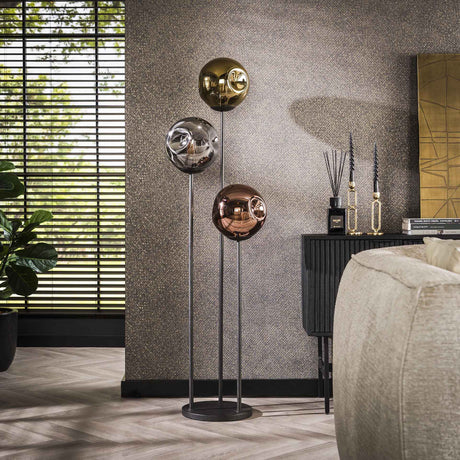 Gulvlampe Ada 3-lys Farvet Glas