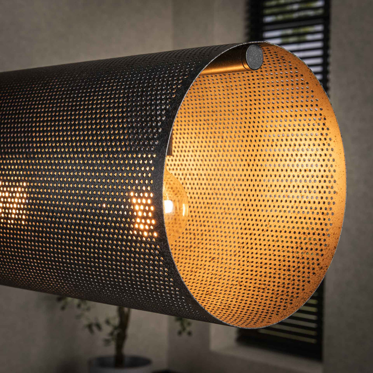 Loftlampe Knox 7-lys XL mesh sort