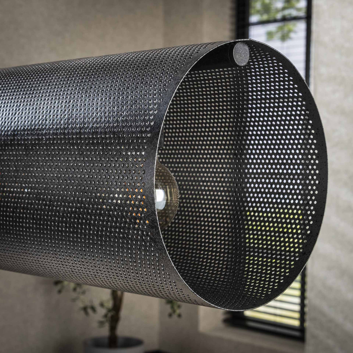 Loftlampe Knox 7-lys XL mesh sort