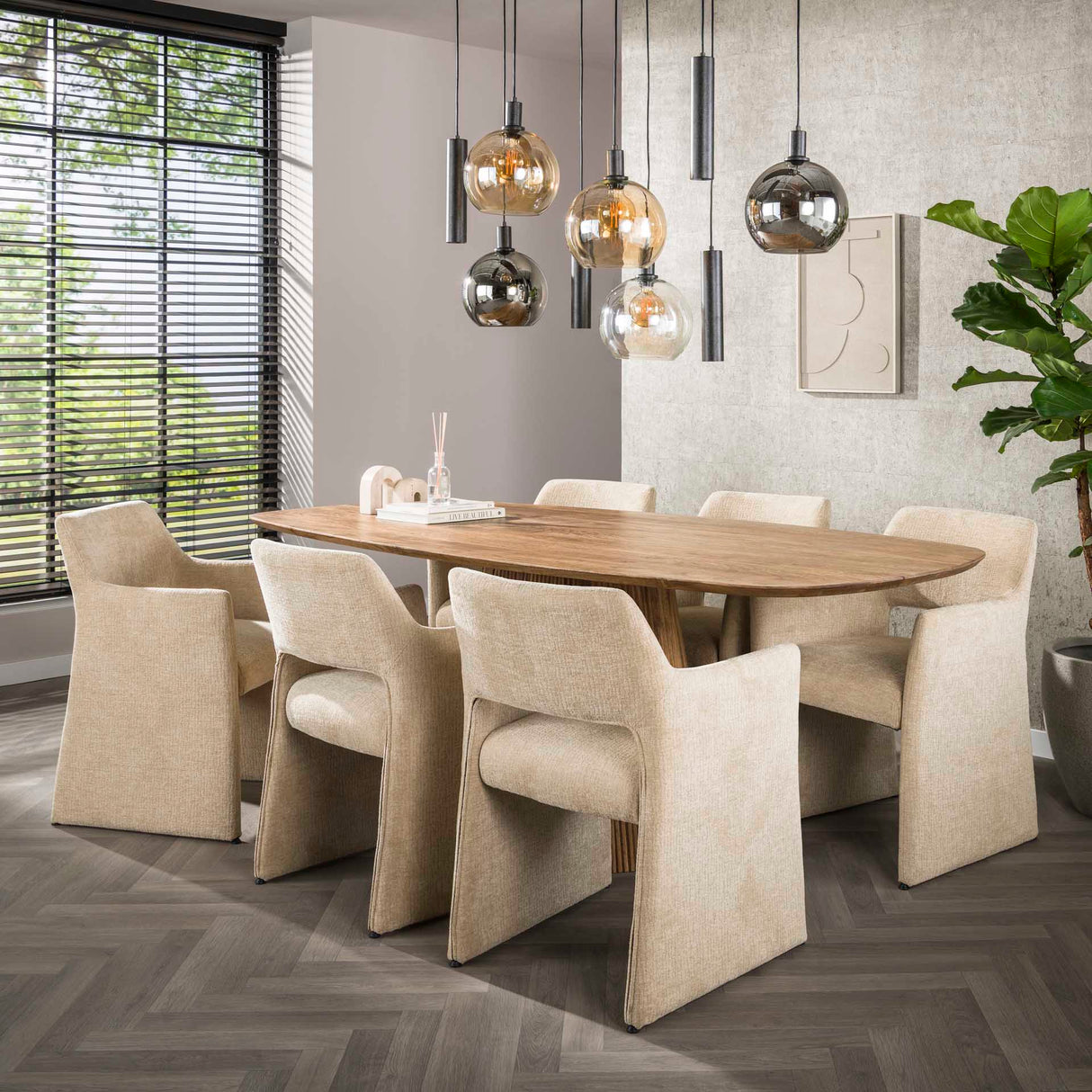 Orbis Tricolore Hængelampe 5+4-lys Sort Metal