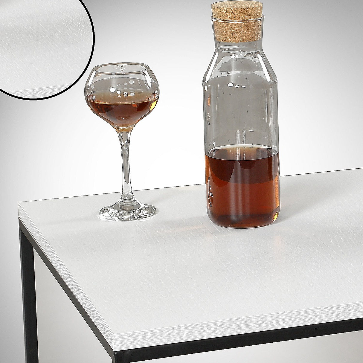 Stuebord Firkantet 75x75 cm Pola - Hvid Melamin