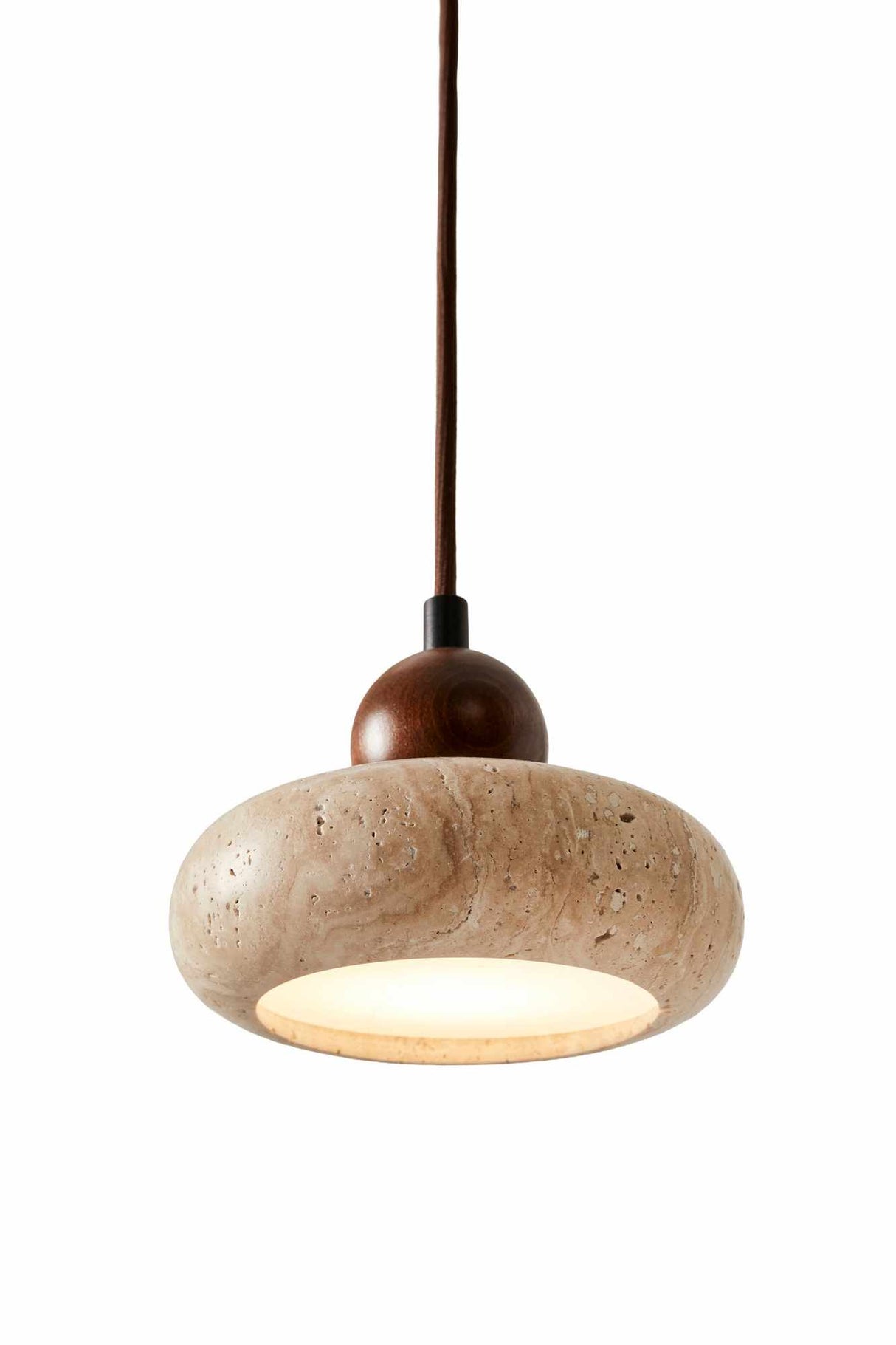 Rund - Valnød Beige Valnød Travertin Cap