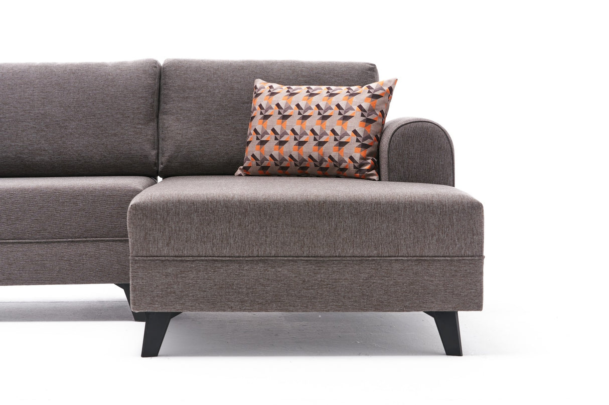 Sovesofa Taupe stof - U-sofa - XXL 300x202x152cm - Belen