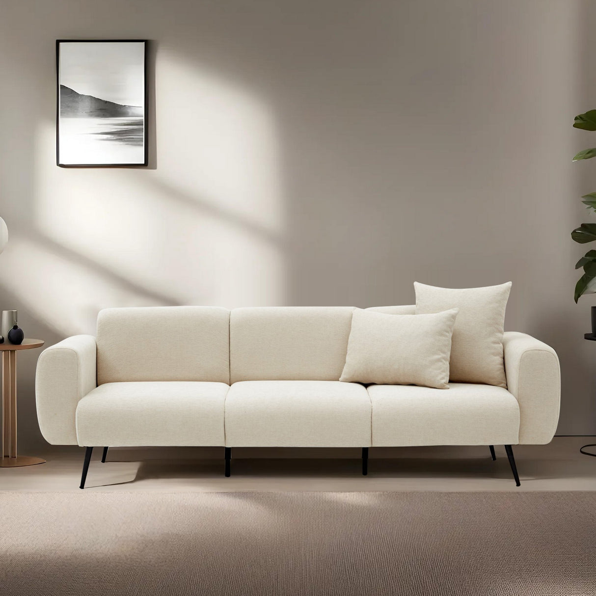 3-personers Sofa Side Creme