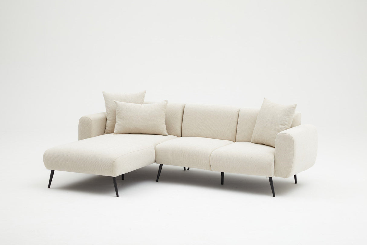 Hjørnesofa Venstre Side Creme