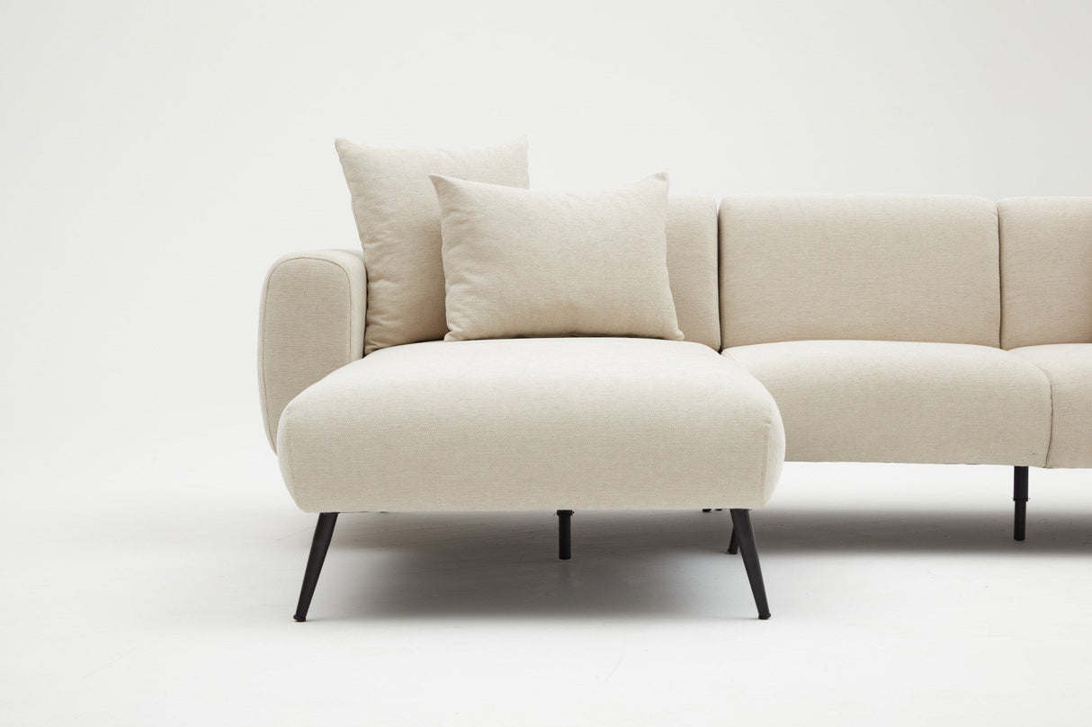 Hjørnesofa Venstre Side Creme