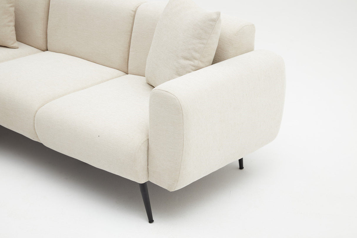 Hjørnesofa Venstre Side Creme