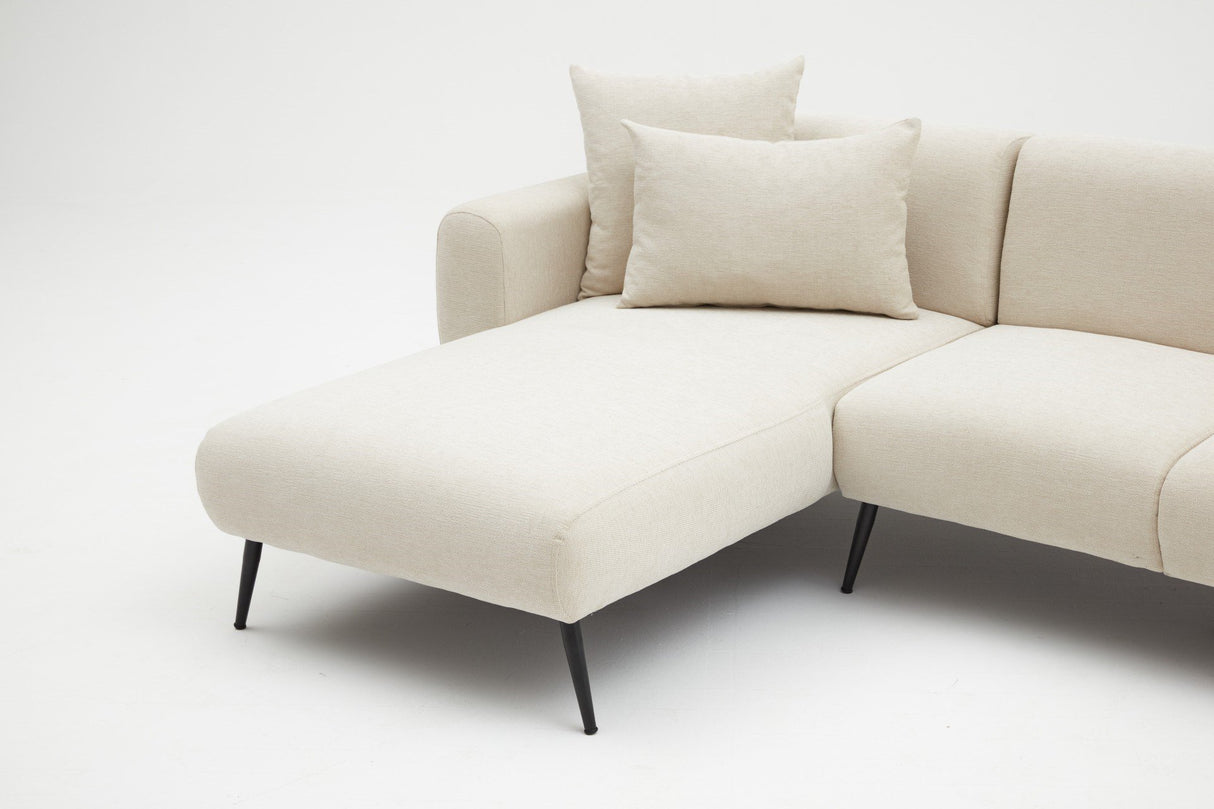 Hjørnesofa Venstre Side Creme