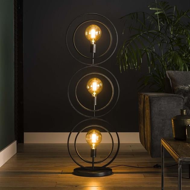 Gulvlampe Otan DH Interiør Charcoal LxBxH 128x45x36 Metal Atmosfære foto set forfra
