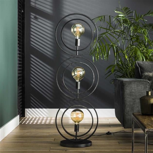Gulvlampe Otan DH Interiør Charcoal LxBxH 128x45x36 Metal Atmosfære foto set forfra