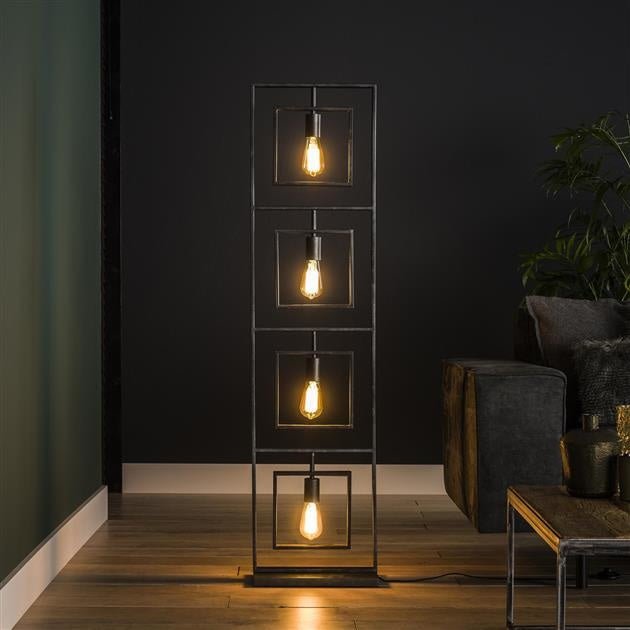 Gulvlampe Carter DH Interiør Charcoal LxBxH 145x41x24 Metal Atmosfære foto set forfra