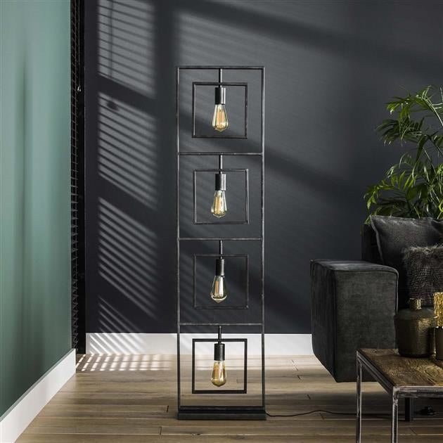 Gulvlampe Carter DH Interiør Charcoal LxBxH 145x41x24 Metal Atmosfære foto set forfra