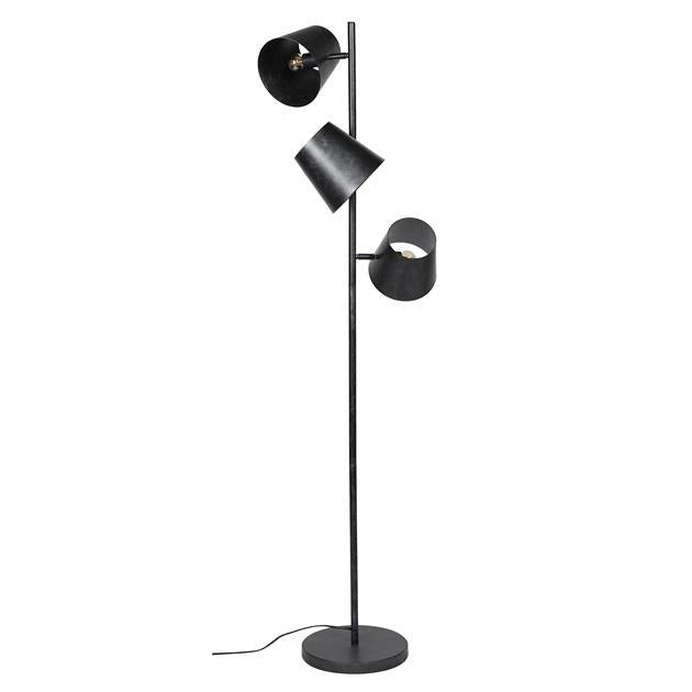 Gulvlampe Carta DH Interiør Charcoal LxBxH 76x51x31 Metal Hvid foto diagonalt set forfra