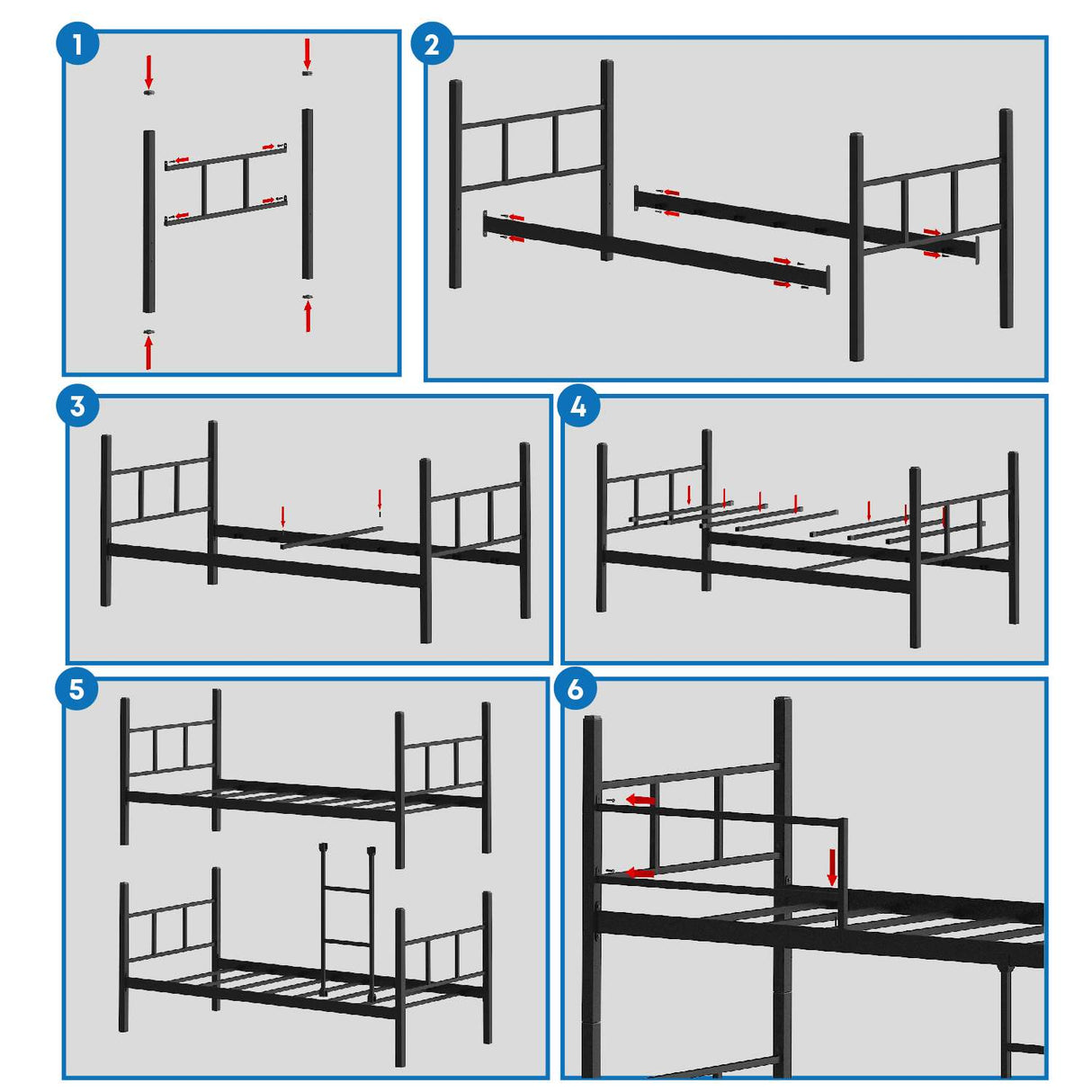 Køjeseng Børn - Sort - 200x100 cm