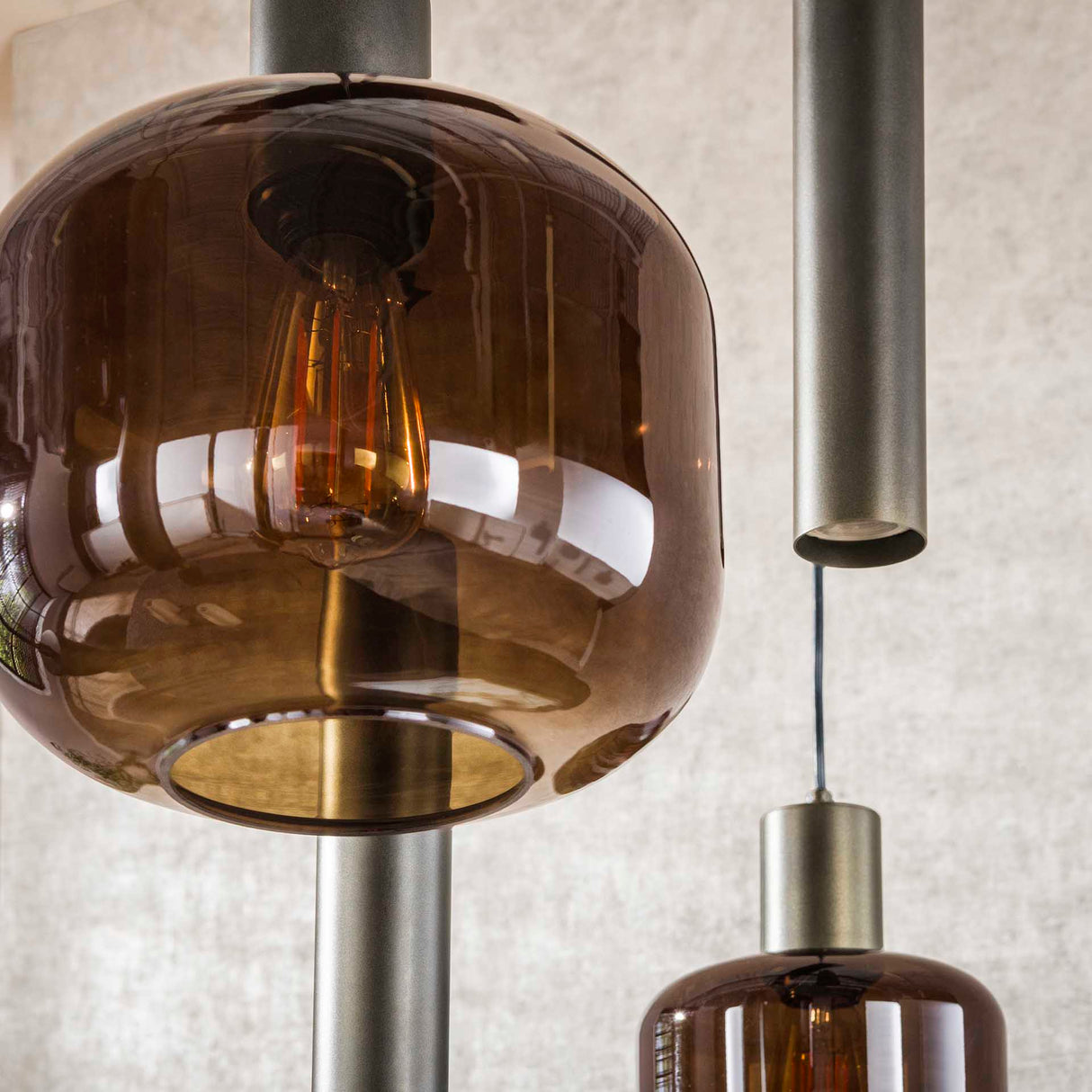 Hanglamp Dax 7-lichts brons 105 cm