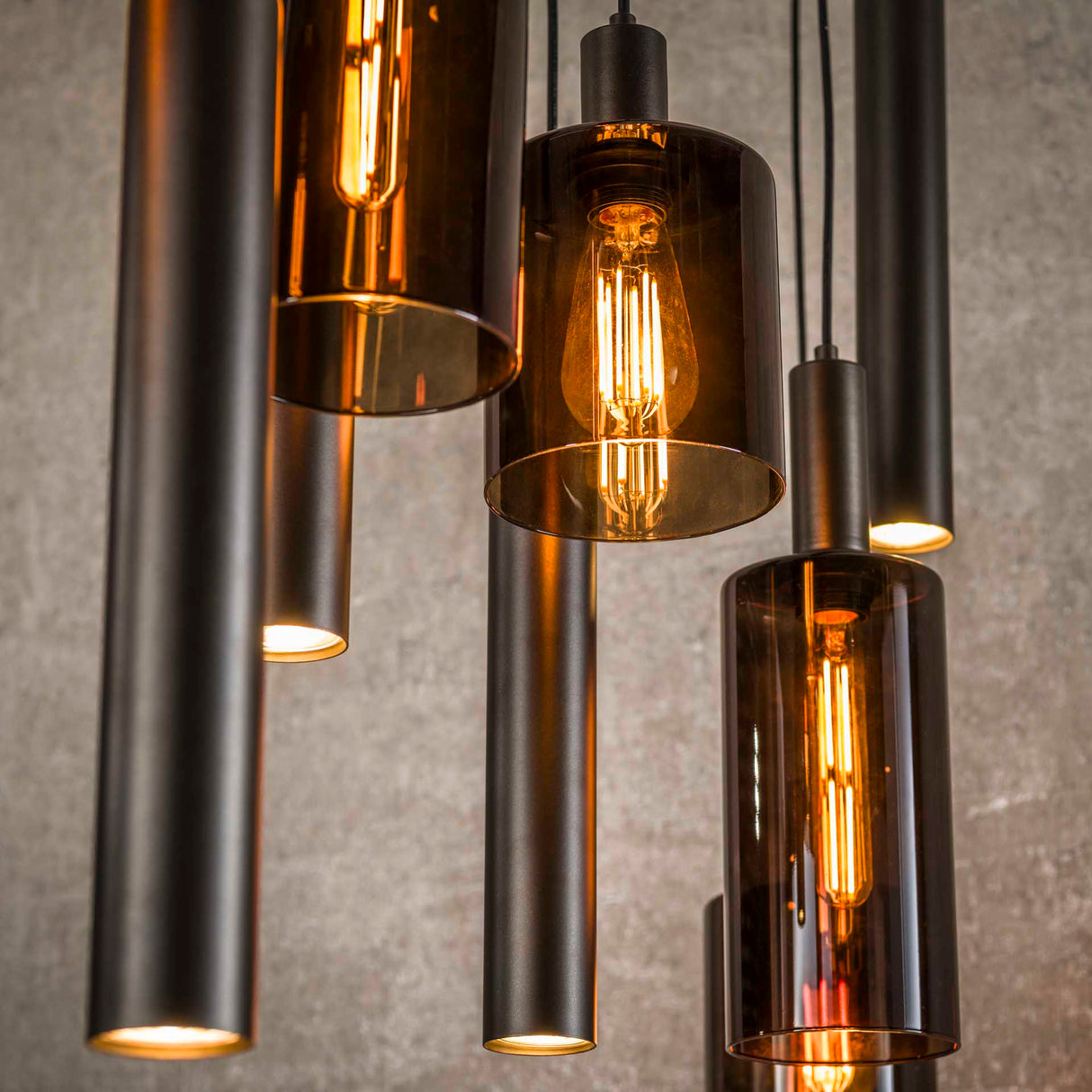 Aureo hængelampe 9-lys Sienna brun