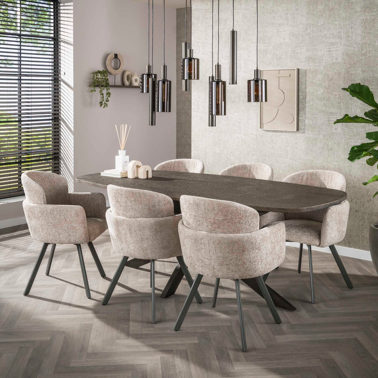 Aureo hængelampe 9-lys Sienna brun