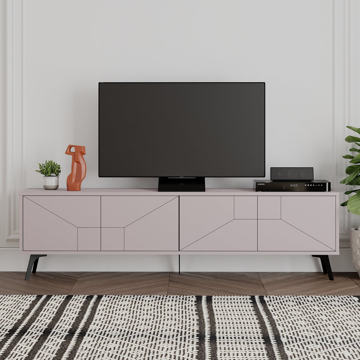 TV Meubels - TV Meubel Dune Mokka Melamine 180x50x29,6 cm - Dimehouse