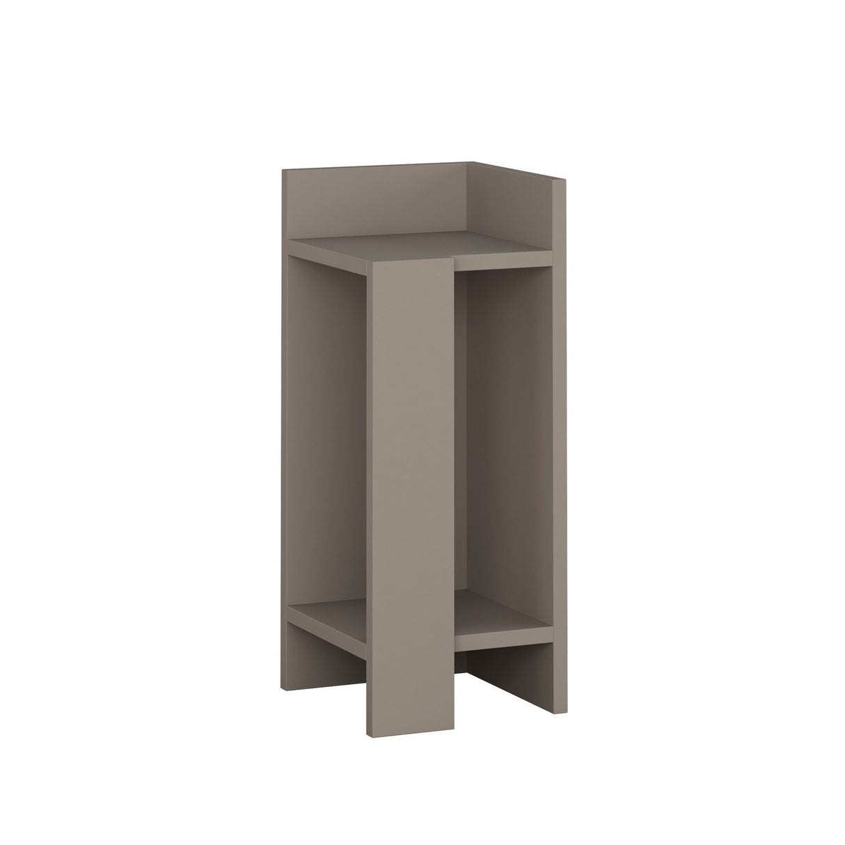 Nachtkastjes - Nachtkastje Rechts Elos Mokka Melamine 25x60x27 cm - Dimehouse