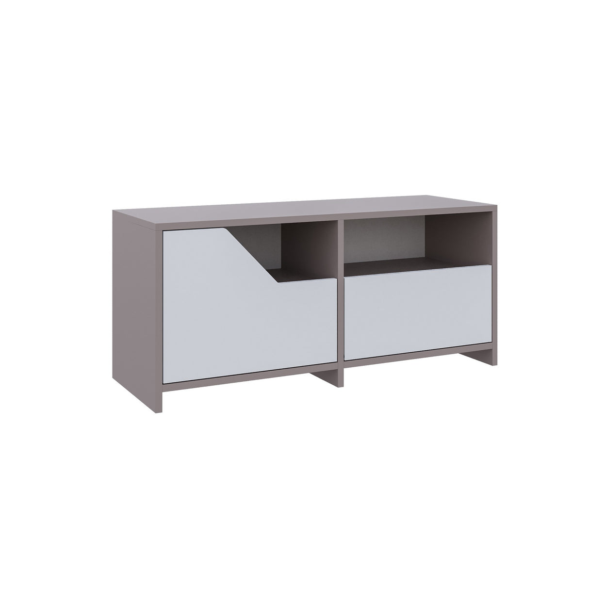 Schoenenkasten - Schoenenkast Nexus Mokka Wit Melamine 105x47x37 cm - Dimehouse