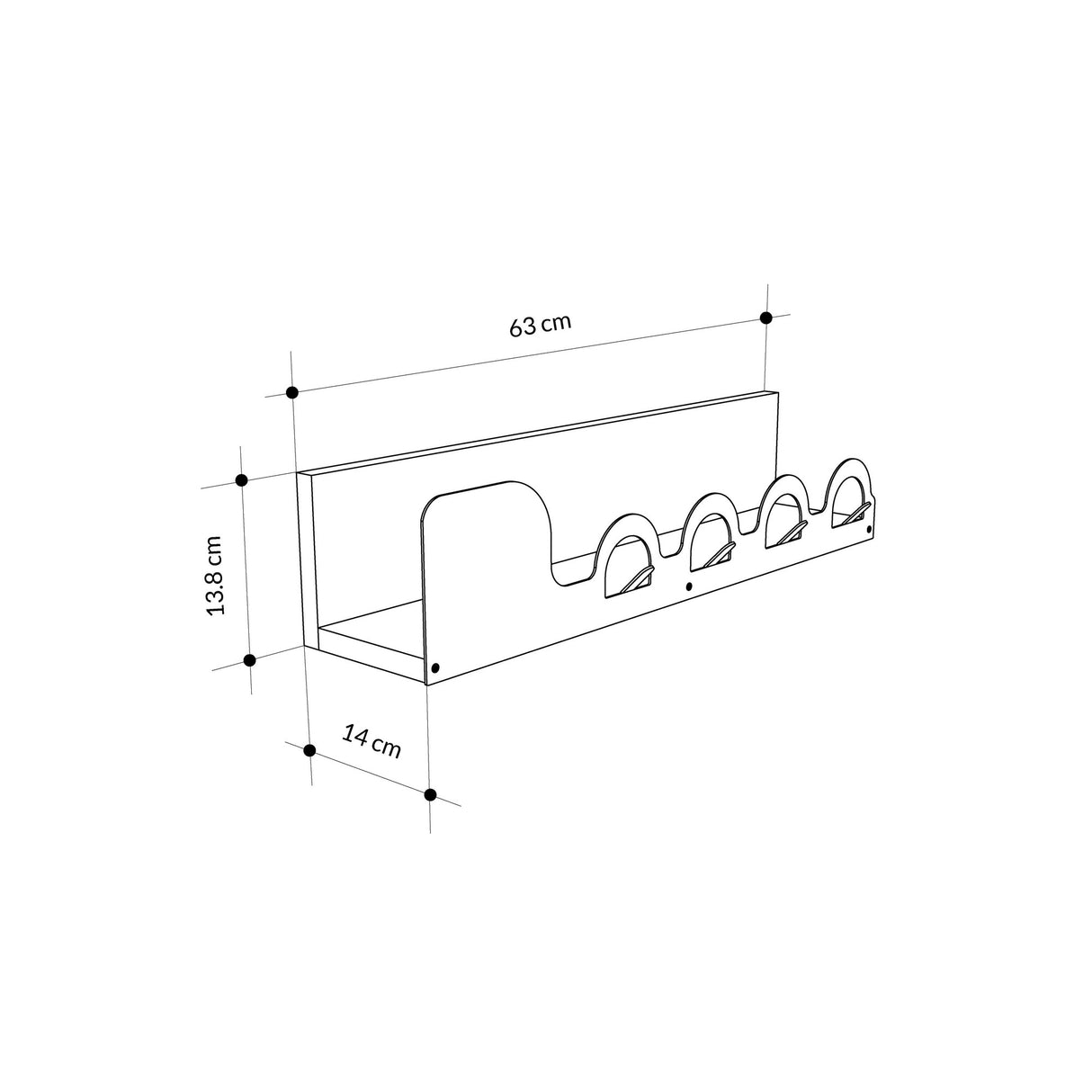 Krog Metal Liara - 63 cm
