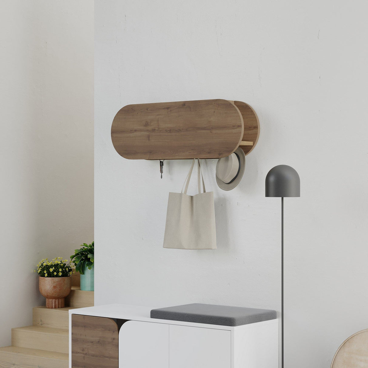 Krog Ovaal 6-Haaks - Hitit - 84x29 cm - Med Rum