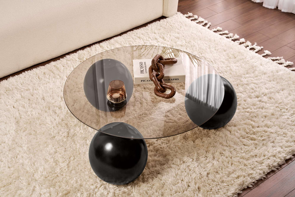 Salontafel Miro Gehard glas 85x85 cm Zwart Brons Black Bronze Tempered glass