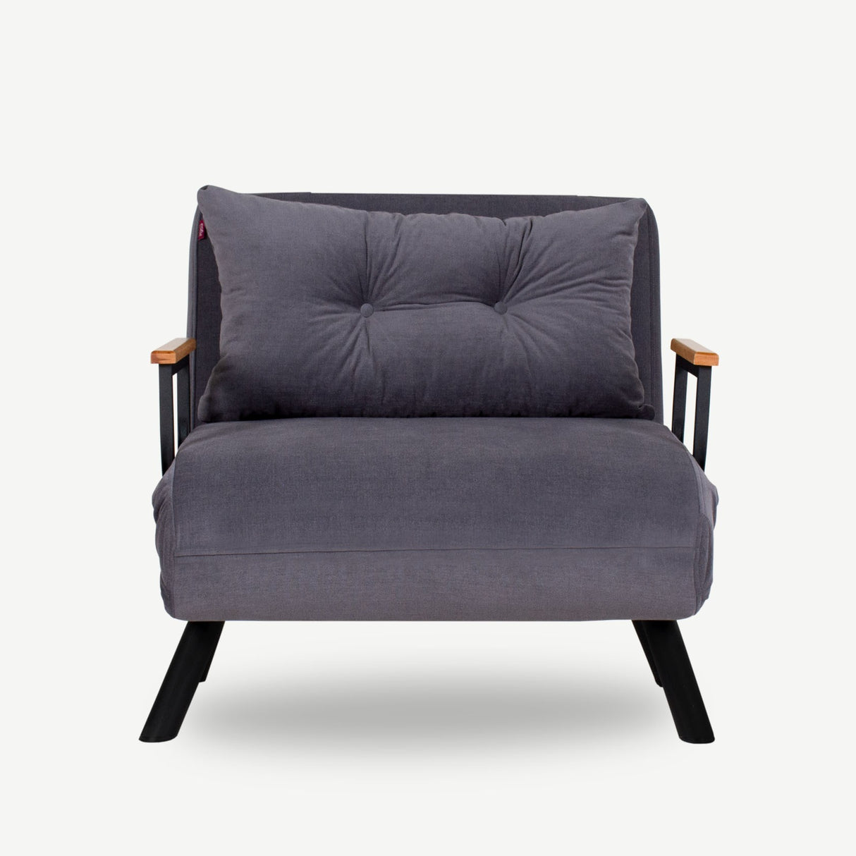 Fauteuils - Scandinavische slaapfauteuil Licht Grijs gemêleerde stof Sando - Dimehouse