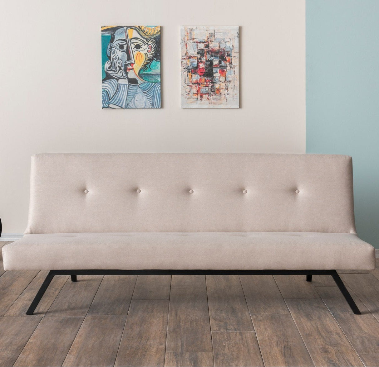 3-personers Sovesofa Zoly Crème Stof - 180 cm - Uden armlæn - Gecapitonneerd