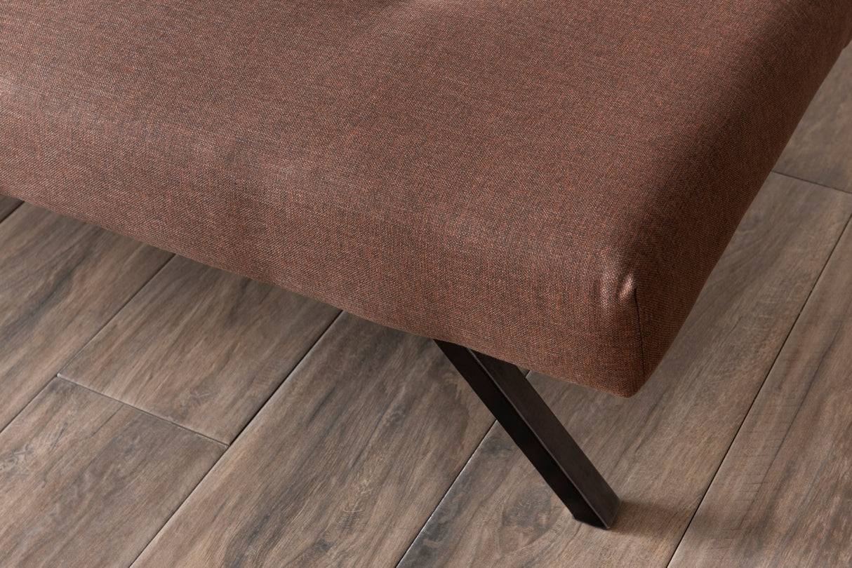 3-personers sovesofa Zoly Brun Stof - 180 cm - Uden armlæn - Gecapitonneerd