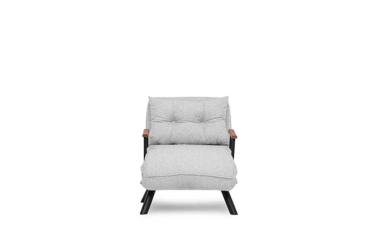 Fauteuils - Scandinavische slaapfauteuil Grijs teddystof Sando - Dimehouse