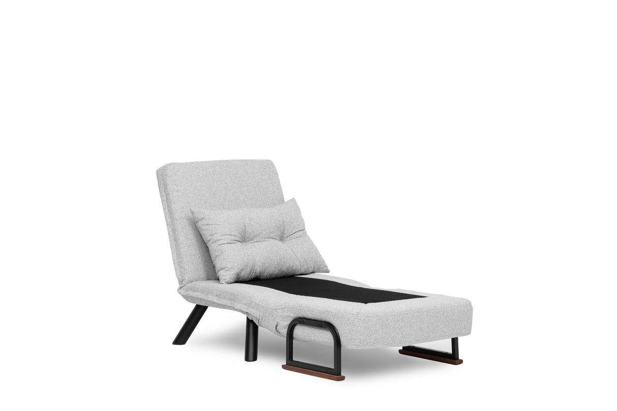 Fauteuils - Scandinavische slaapfauteuil Grijs teddystof Sando - Dimehouse