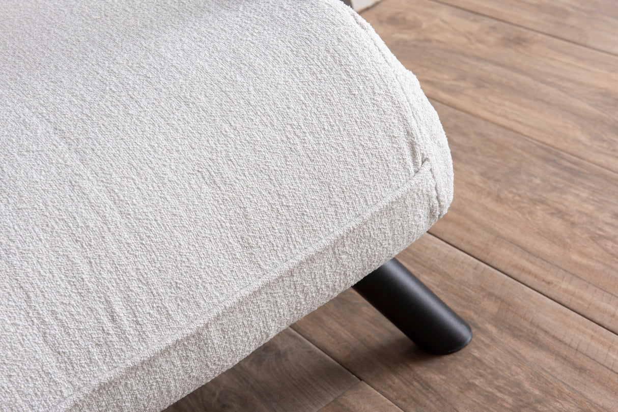Fauteuils - Scandinavische slaapfauteuil Crème teddystof Sando - Dimehouse