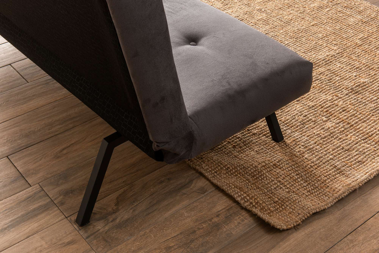 3-personers sovesofa Zoly Grå Stof - 180 cm - Uden armlæn - Knapper