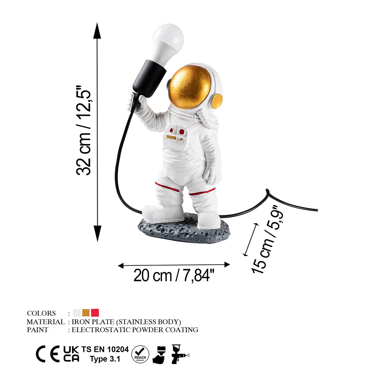 Bordlampe Astronaut