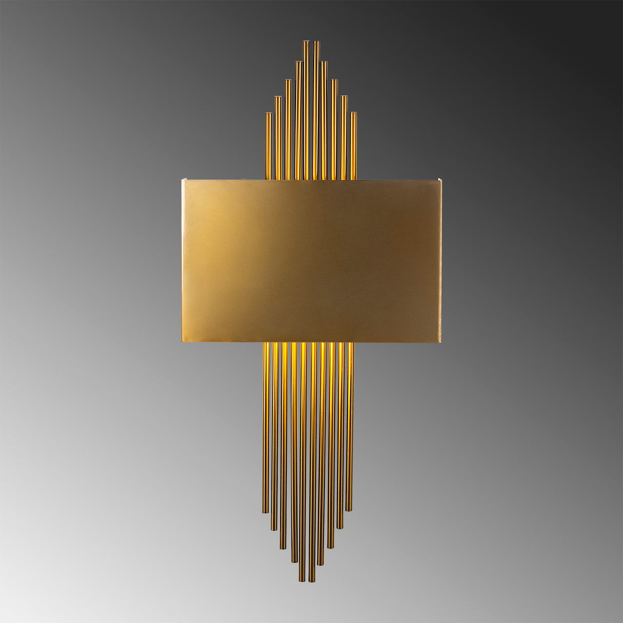 Væglampe i bronsefarget metal Andes