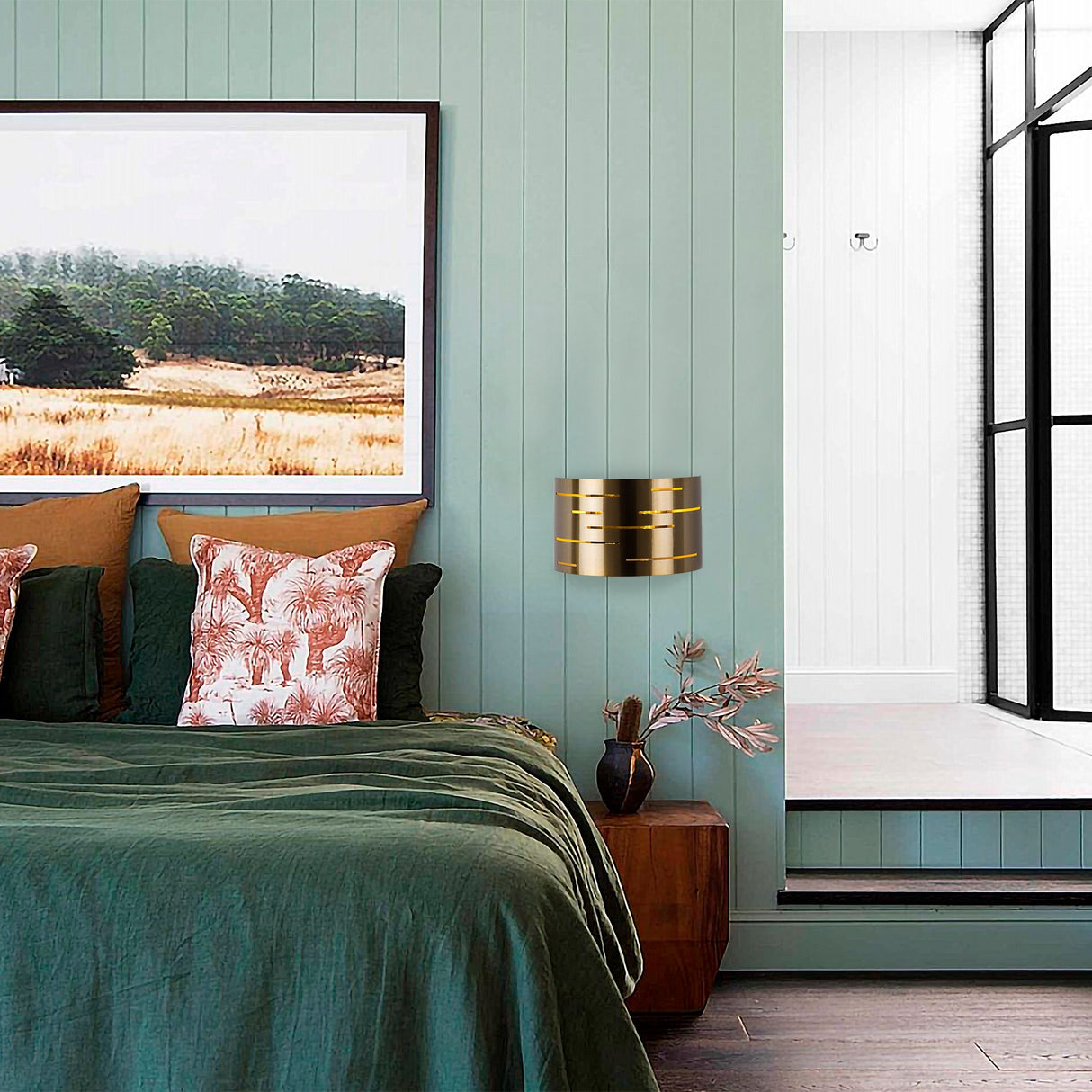 Væglampe 1-lys Bronze farvet Metal Mesa