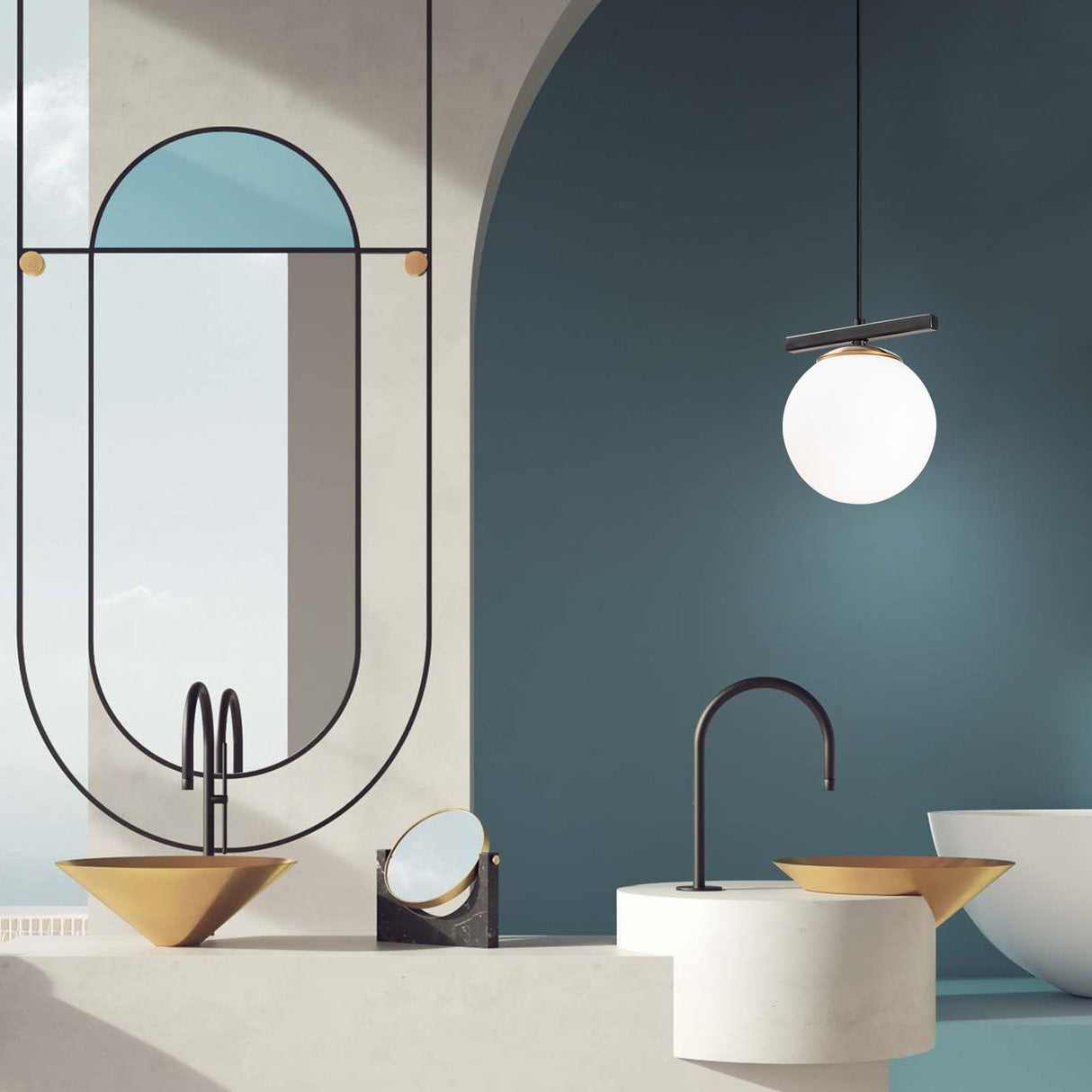 Hængelampe Hvid Metal Spire