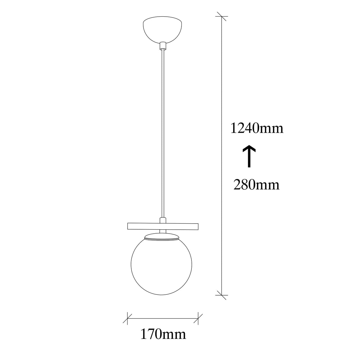 Hængelampe Hvid Metal Spire