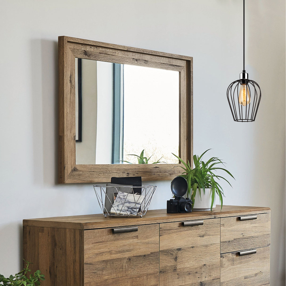 Hængelampe 1-lys 20 cm Sort Metal Predator