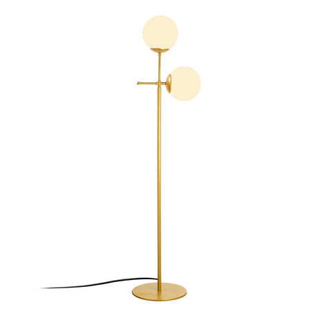 Gulvlampe Guld Glas Perla