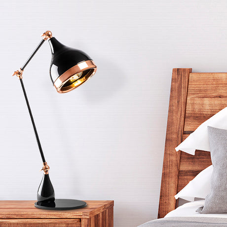 Bordlampe Sort Kobber Metal Greb
