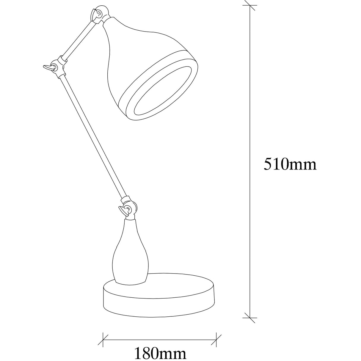 Bordlampe Sort Kobber Metal Greb