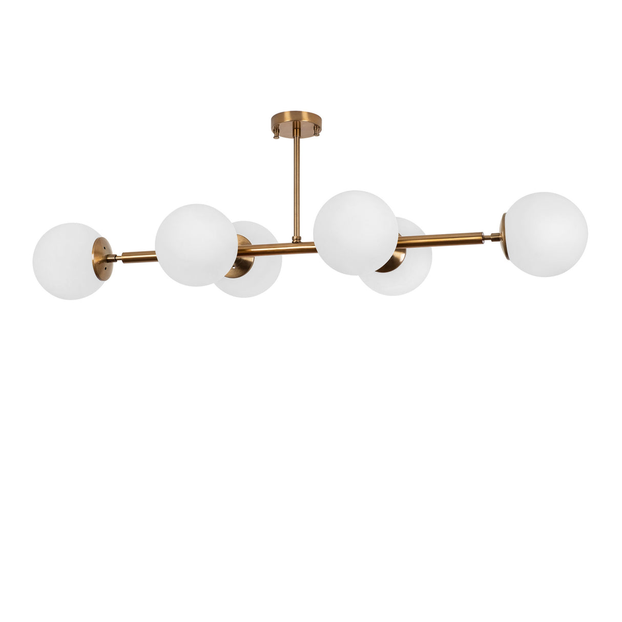 Hængelampe 6-lys Bronze Farvet Glas Radiance