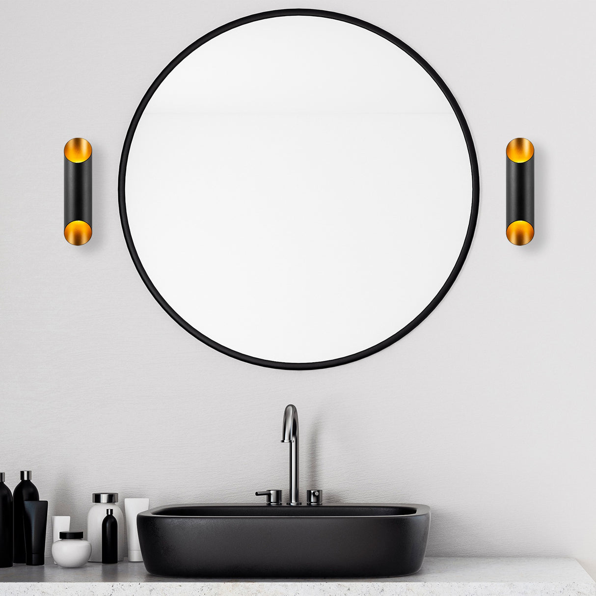 Væglampe Sort Guld Metal Juniper