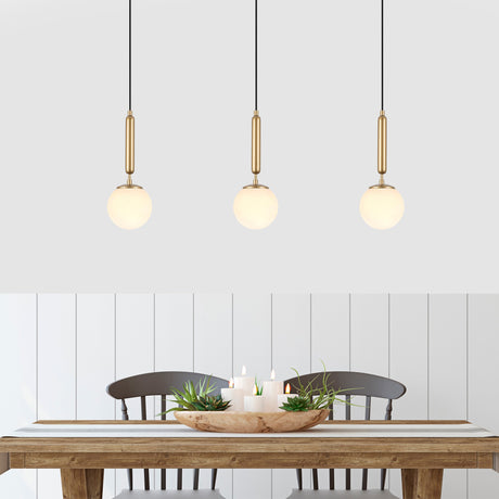 Pendellampe 1-lys Guld Glas Cascade